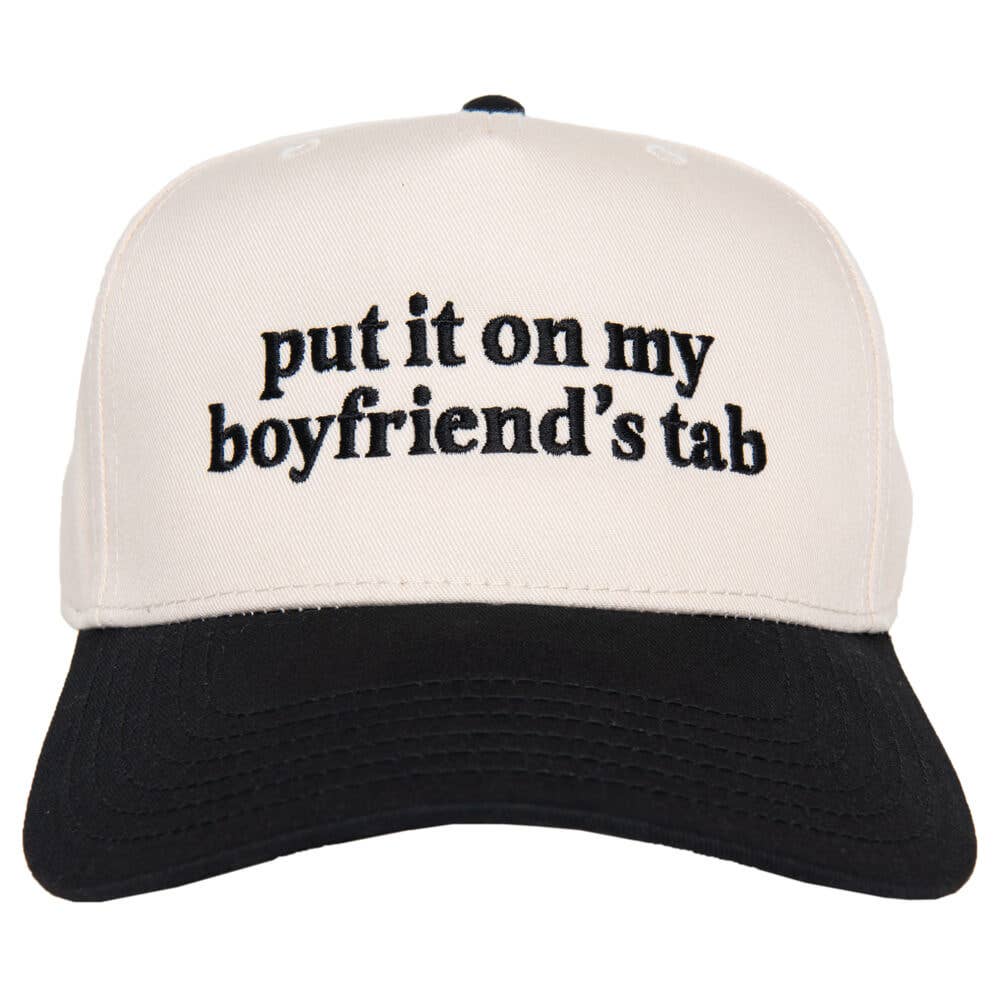 Put It On My Boyfriend's Tab Two-Toned Wholesale Vintage Hat