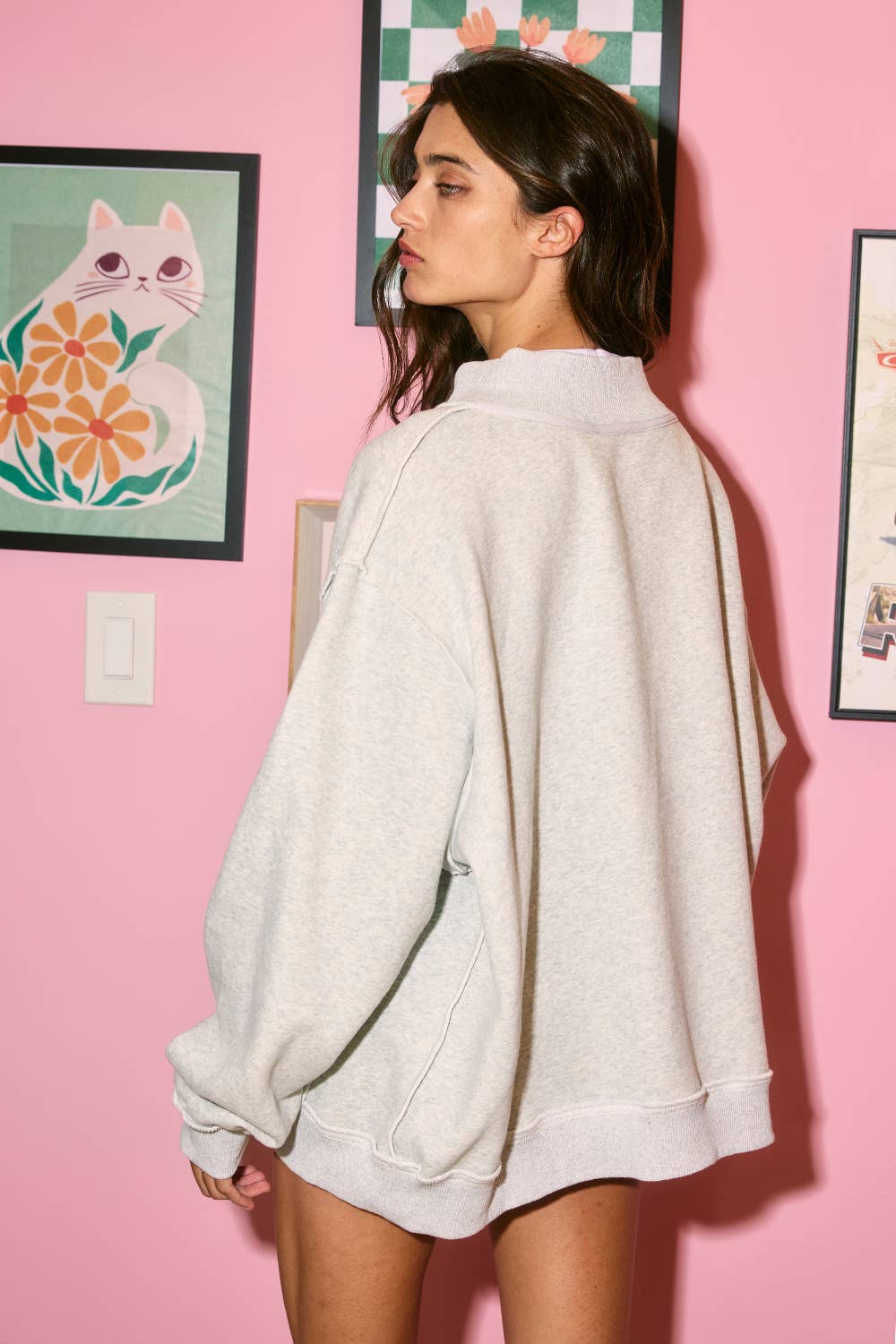 'PARIS&BONJOUR' Reversible Sweatshirt