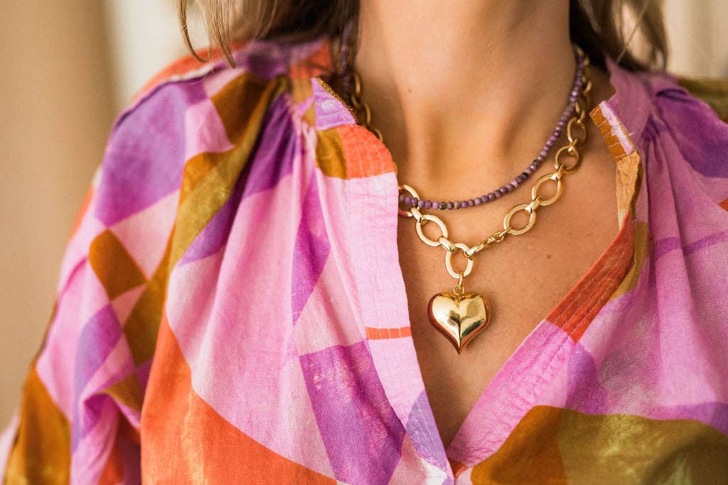 Puffy Heart Charm - Charm BAR