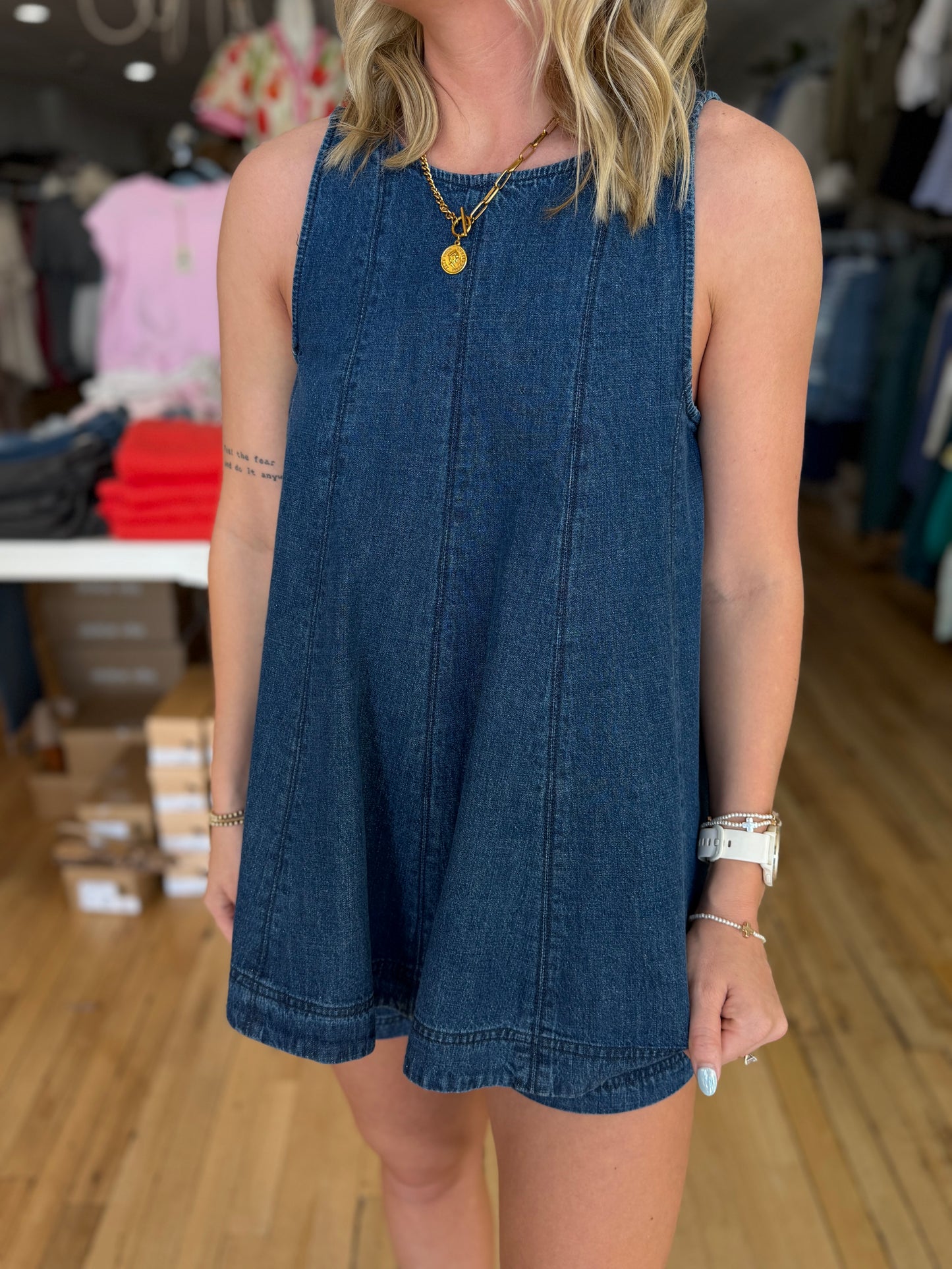 Indigo short set