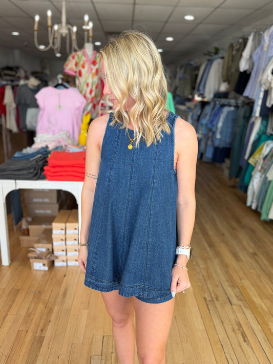 Indigo short set