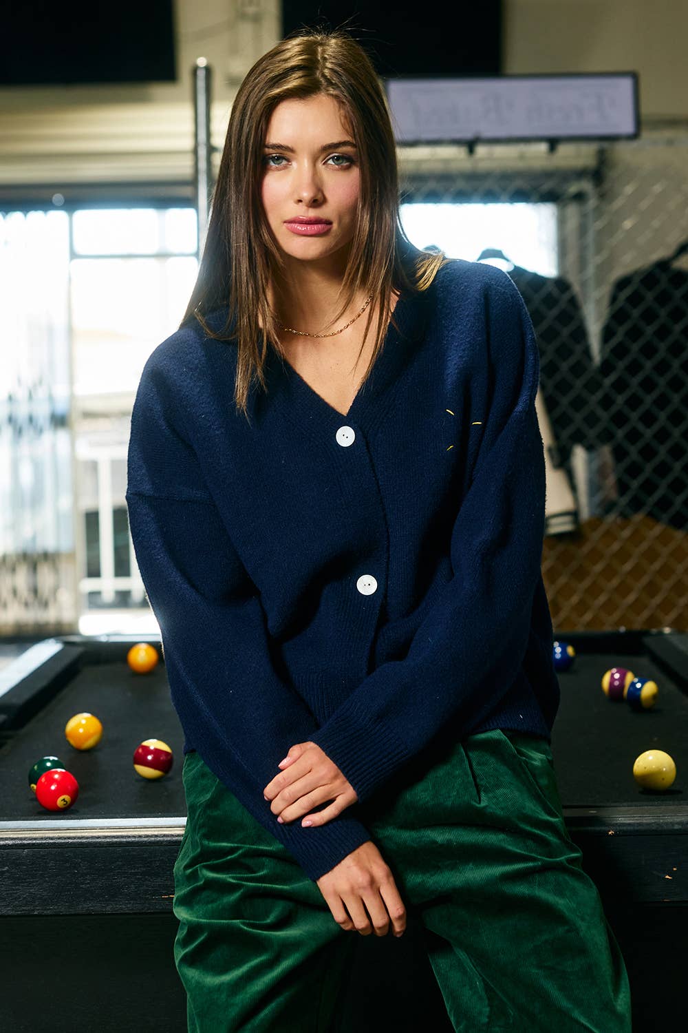 Lucky Duck V-Neck Cardigan