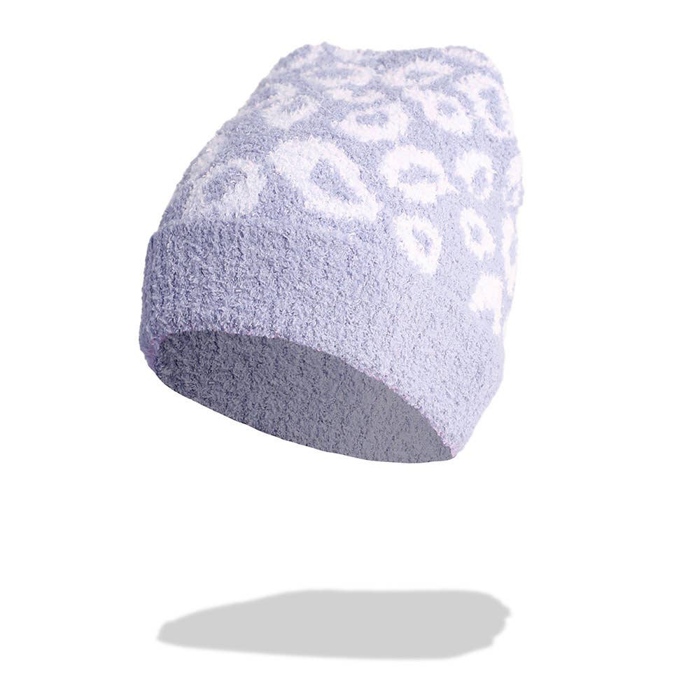 Leopard Patterned Kids Beanie Hat