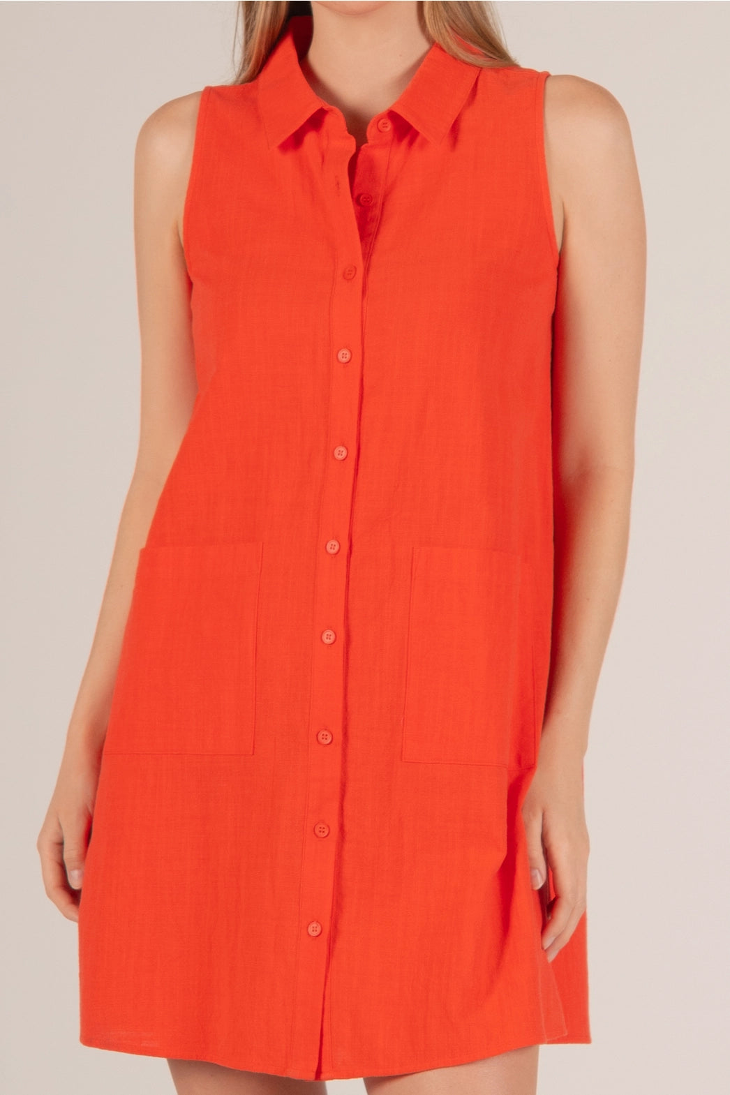 Rainey Sleeveless Shirt Dress