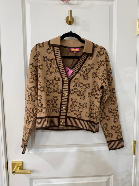 Bow Cardi w/gold buttons