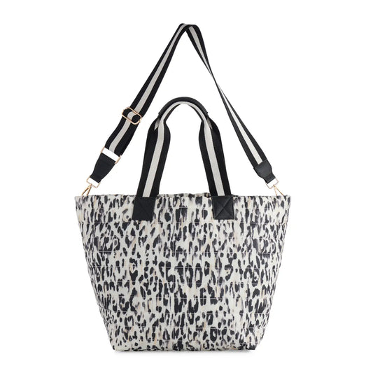 Ezra Travel Tote - leopard