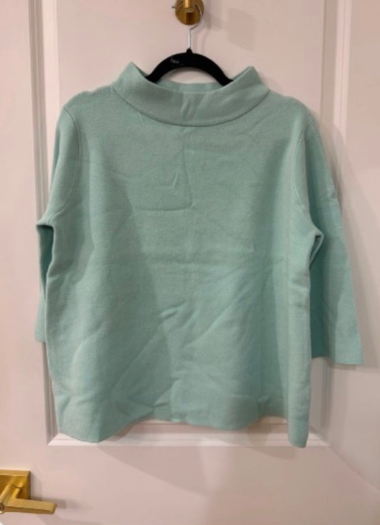 Soft Mint Mock Neck Sweater