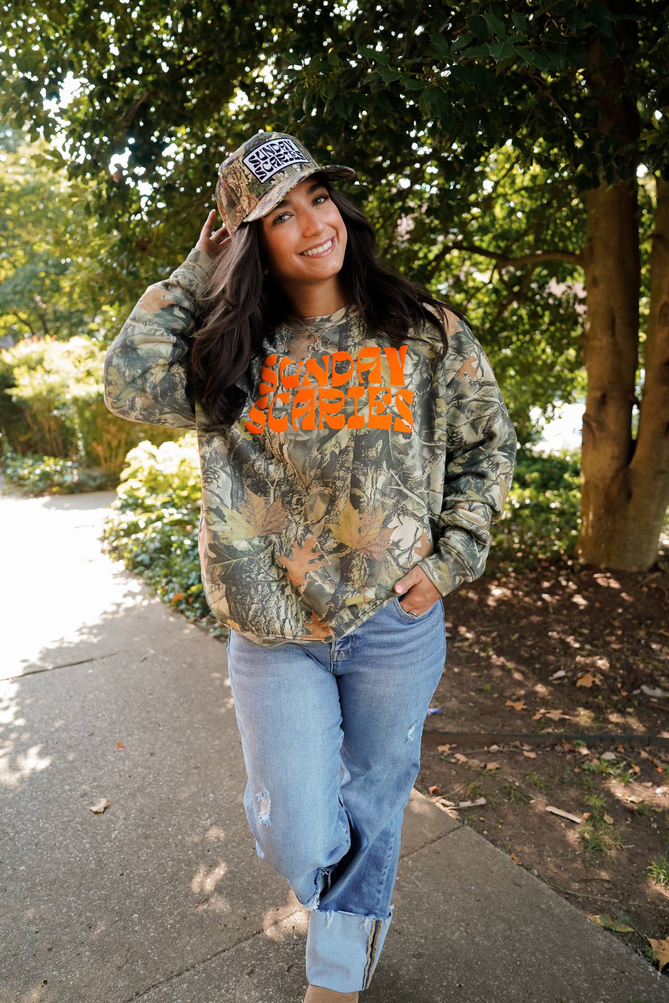 Sunday Scaries - Camo Vintage Trucker Hat