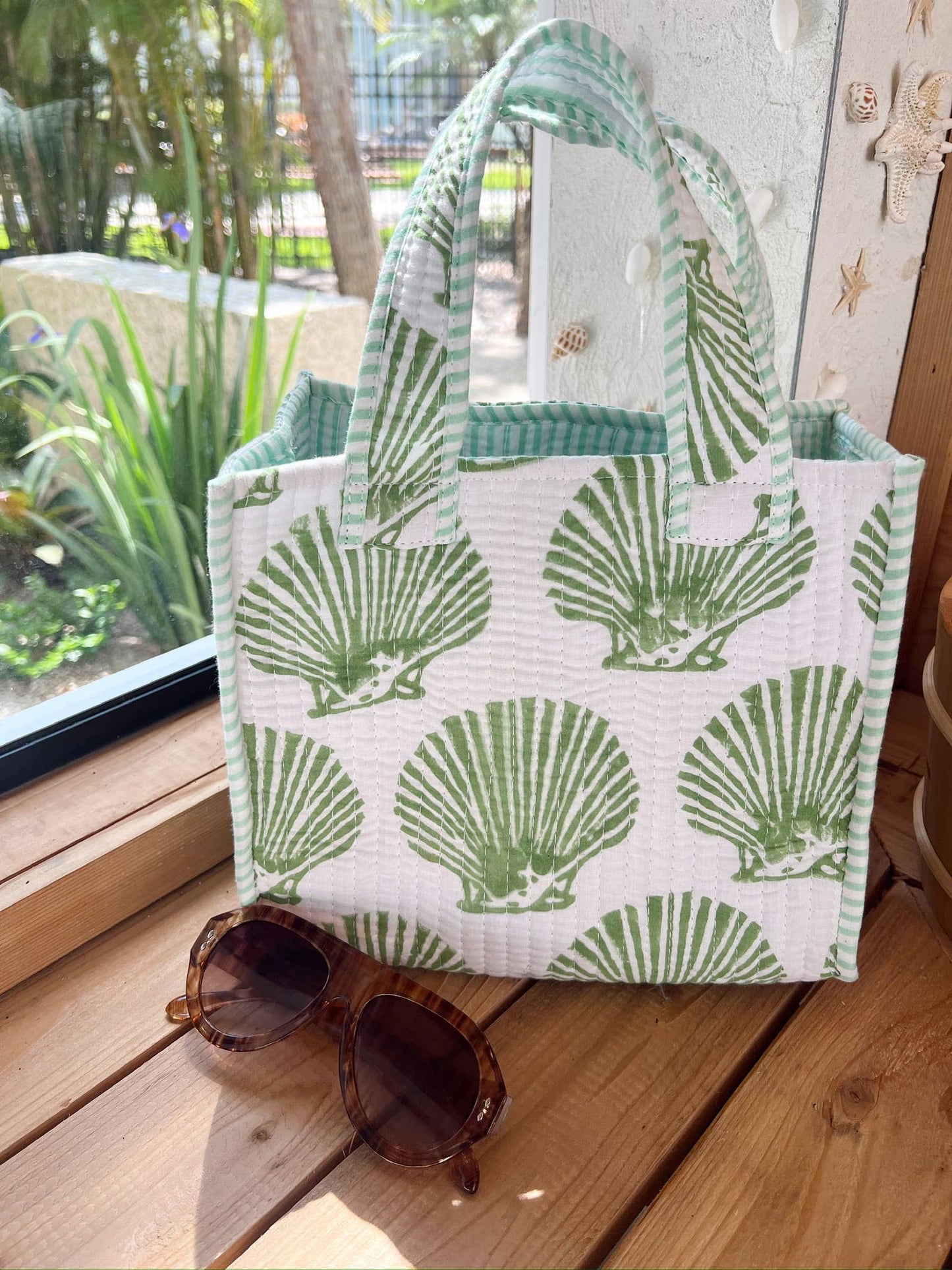 Quilted Block - Print Mini Tote Bag