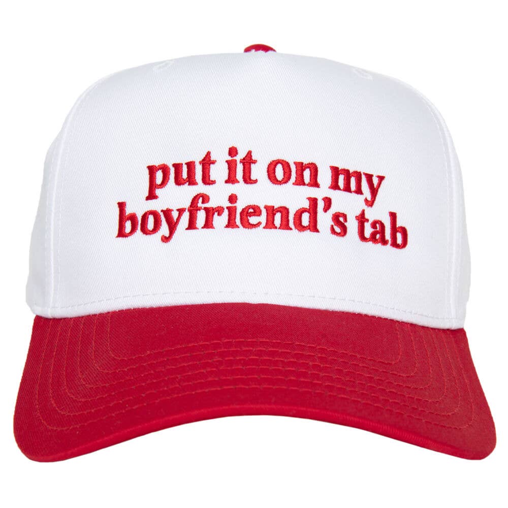 Put It On My Boyfriend's Tab Two-Toned Wholesale Vintage Hat