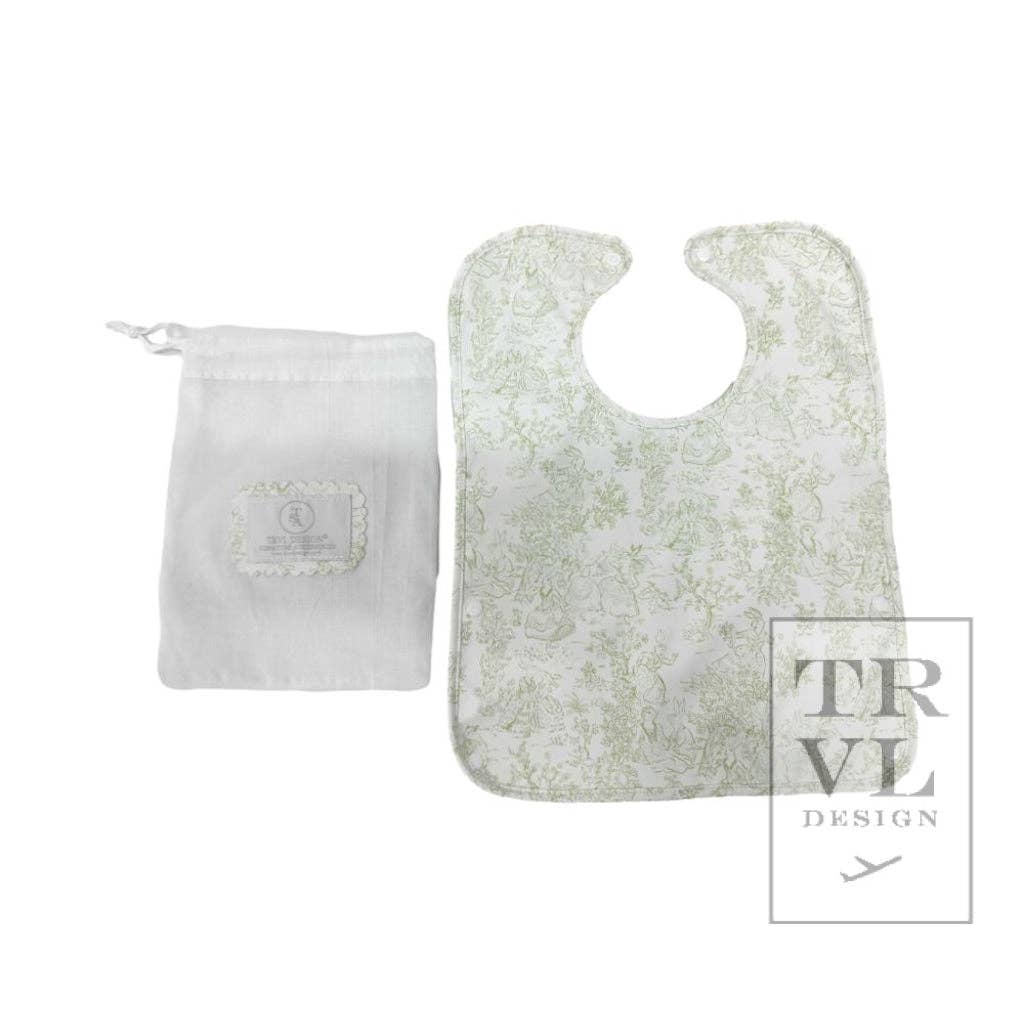 Best Bib - Bunny Toile Green