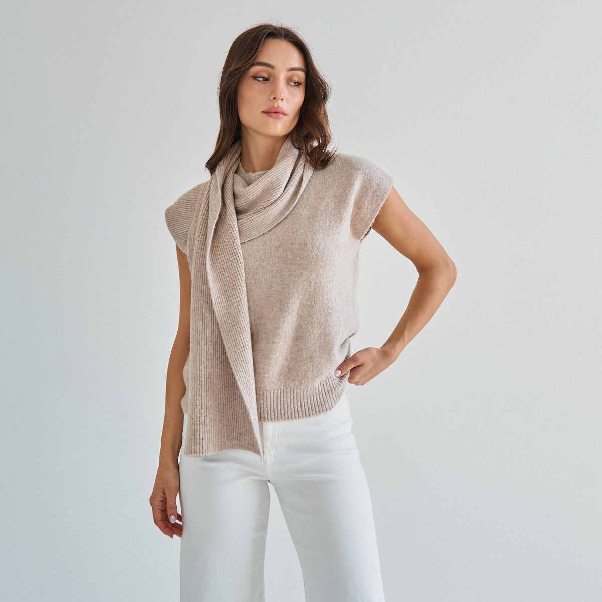 AT3382 Scarf sweater