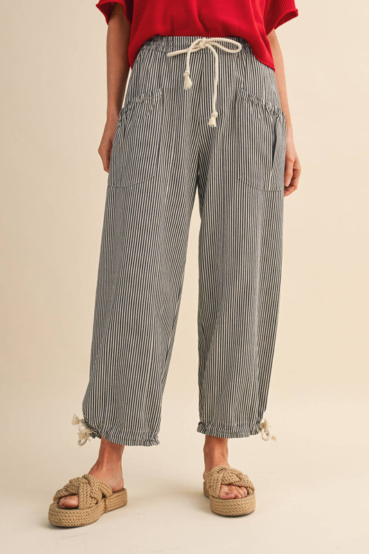STRIPED PARACHUTE PANTS