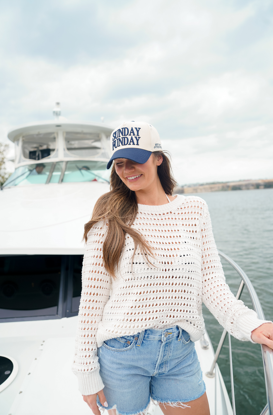 Sunday Funday - Navy Vintage Trucker Hat