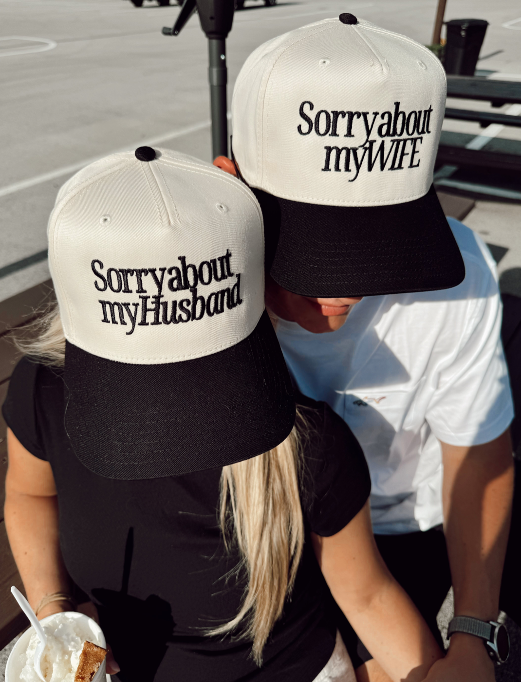 Sorry about my Husband/Wife Vintage Trucker Hat