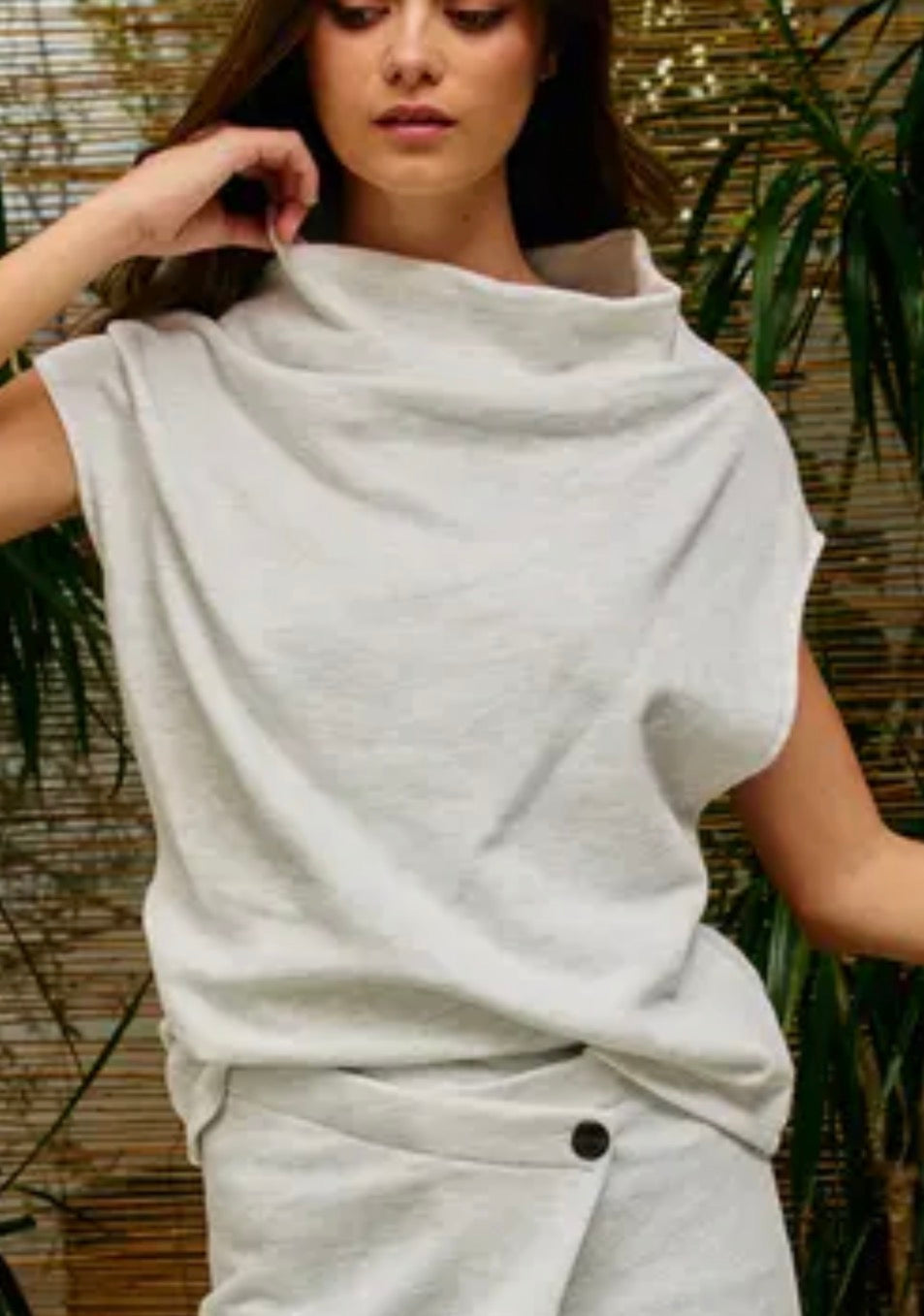 Draped Sleeveless top