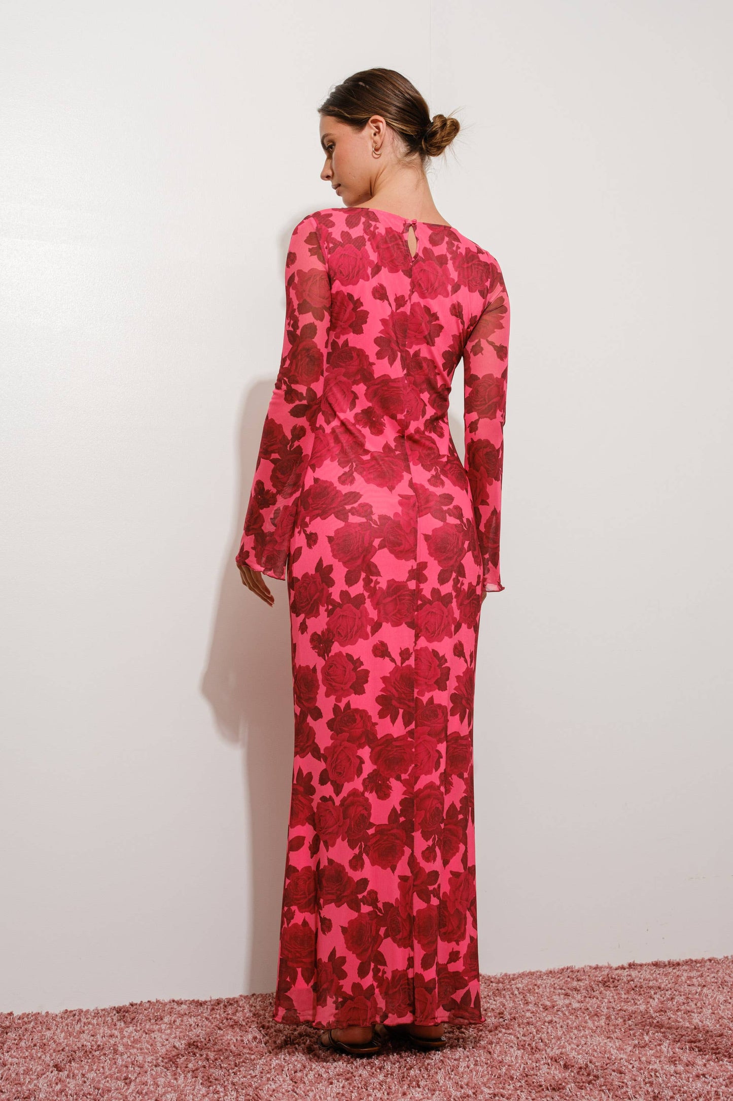 HOLLAND FLORAL BELL SLEEVE MAXI DRESS
