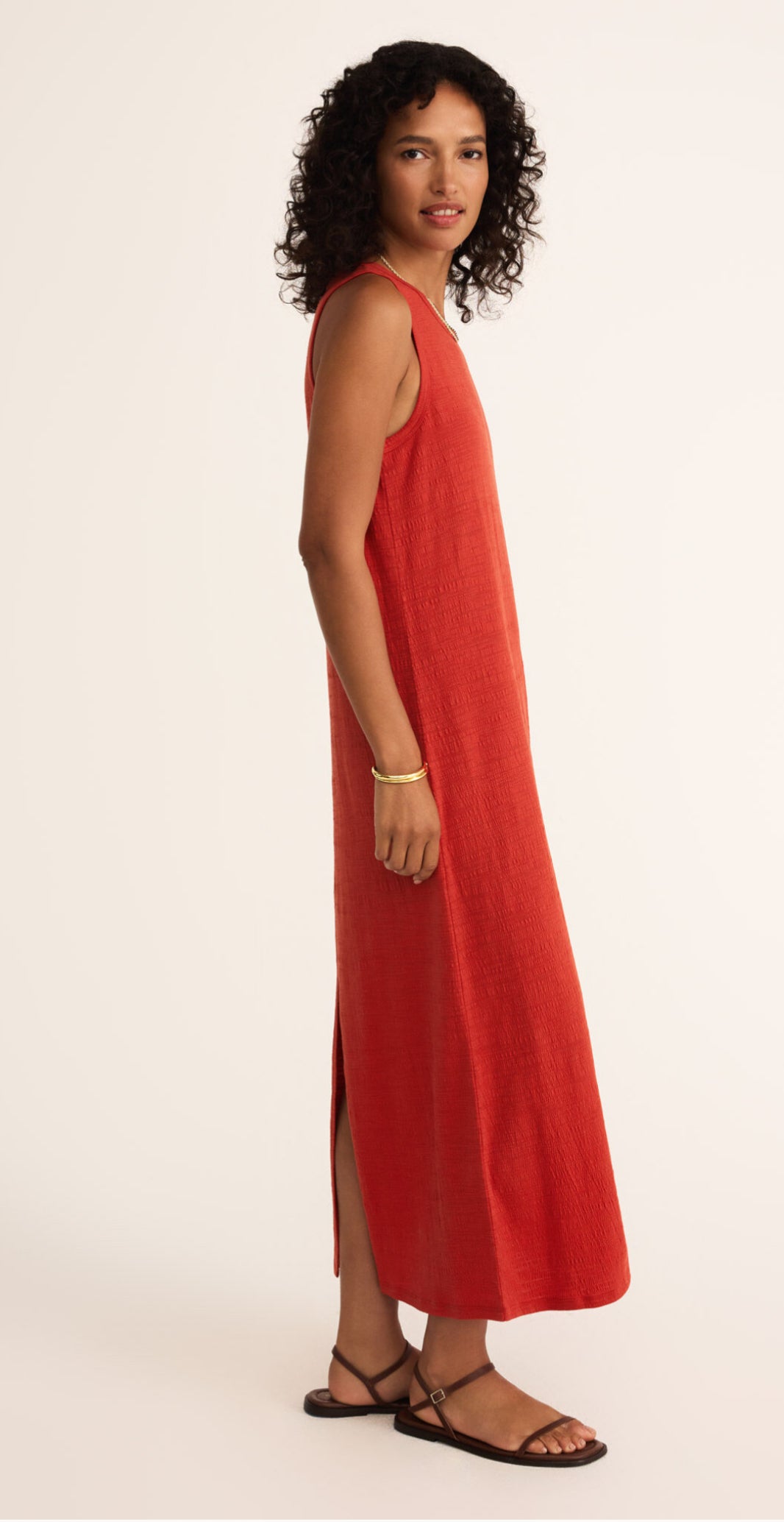 Mystic Textured Midi Dress Cabana Red  - Z Supply