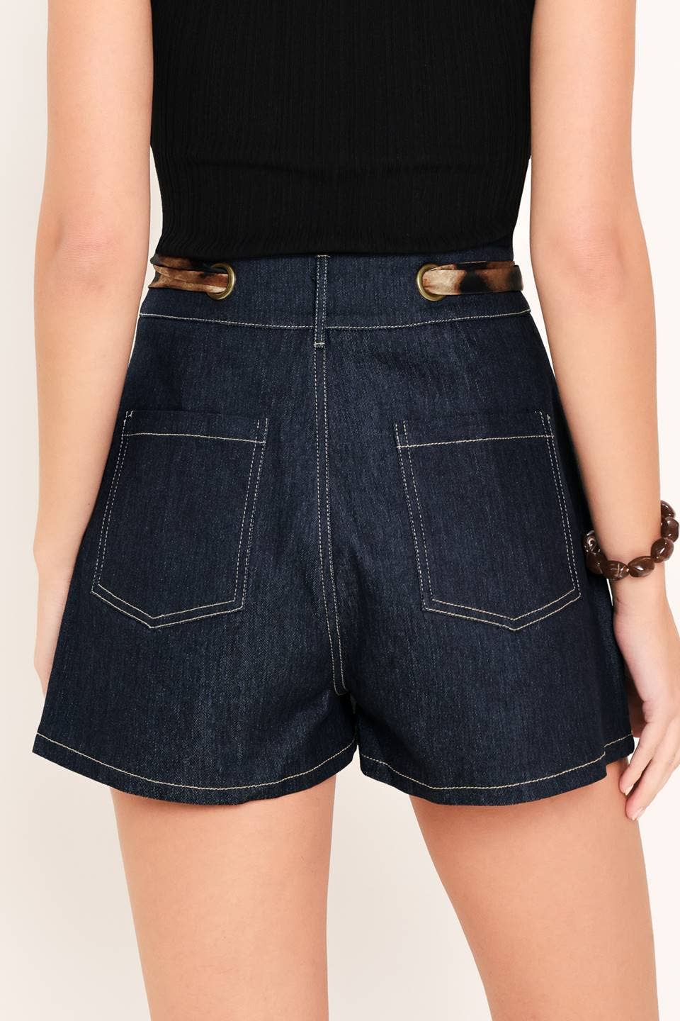A denim skort