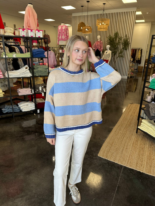 Roxanne Sweater Top - blue