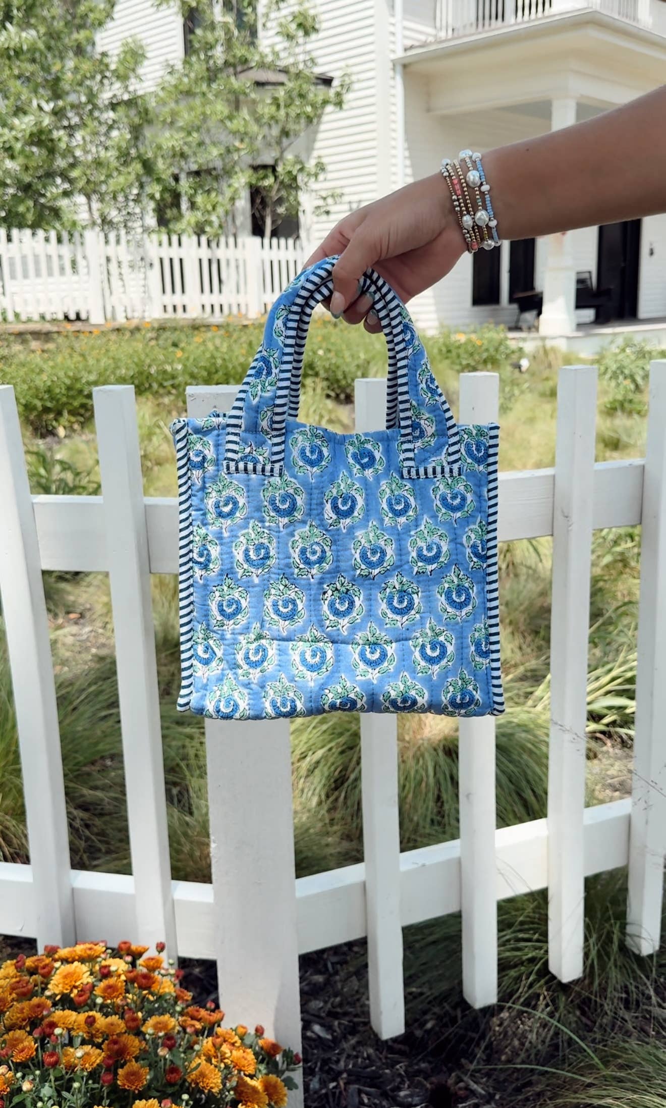 Quilted Block - Print Mini Tote Bag