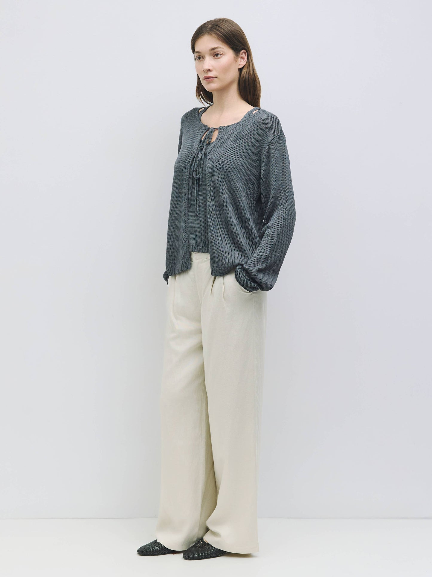 The Anais Cardigan | Front Tie Relaxed Cardigan