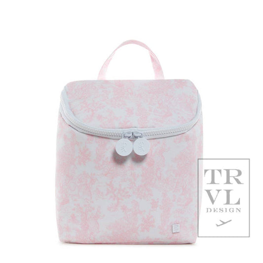 Take Away Lunch Bag - Insulated Bunny Toile Pink