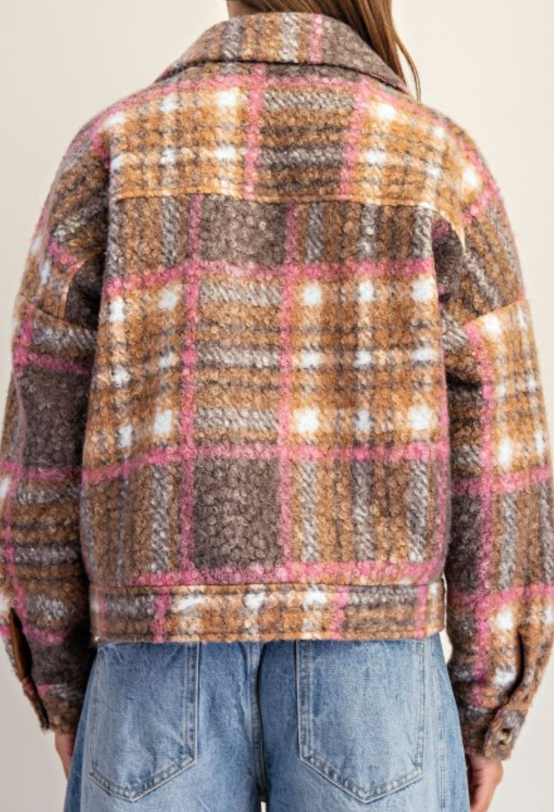 Plaid Textured Shacket