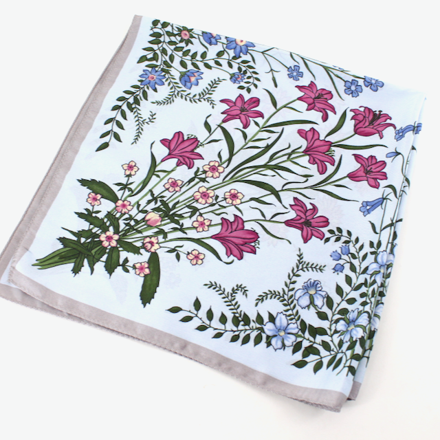 S25095 Floral Square Scarf (28"x28")