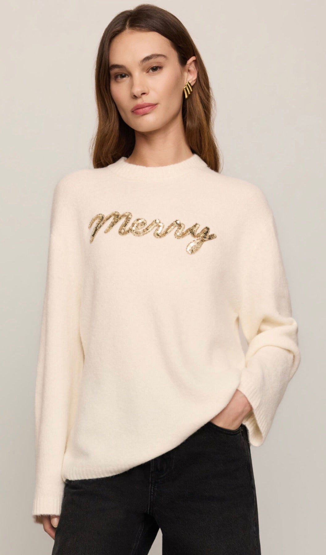Merry and bright sweater sandstone - Z Supply