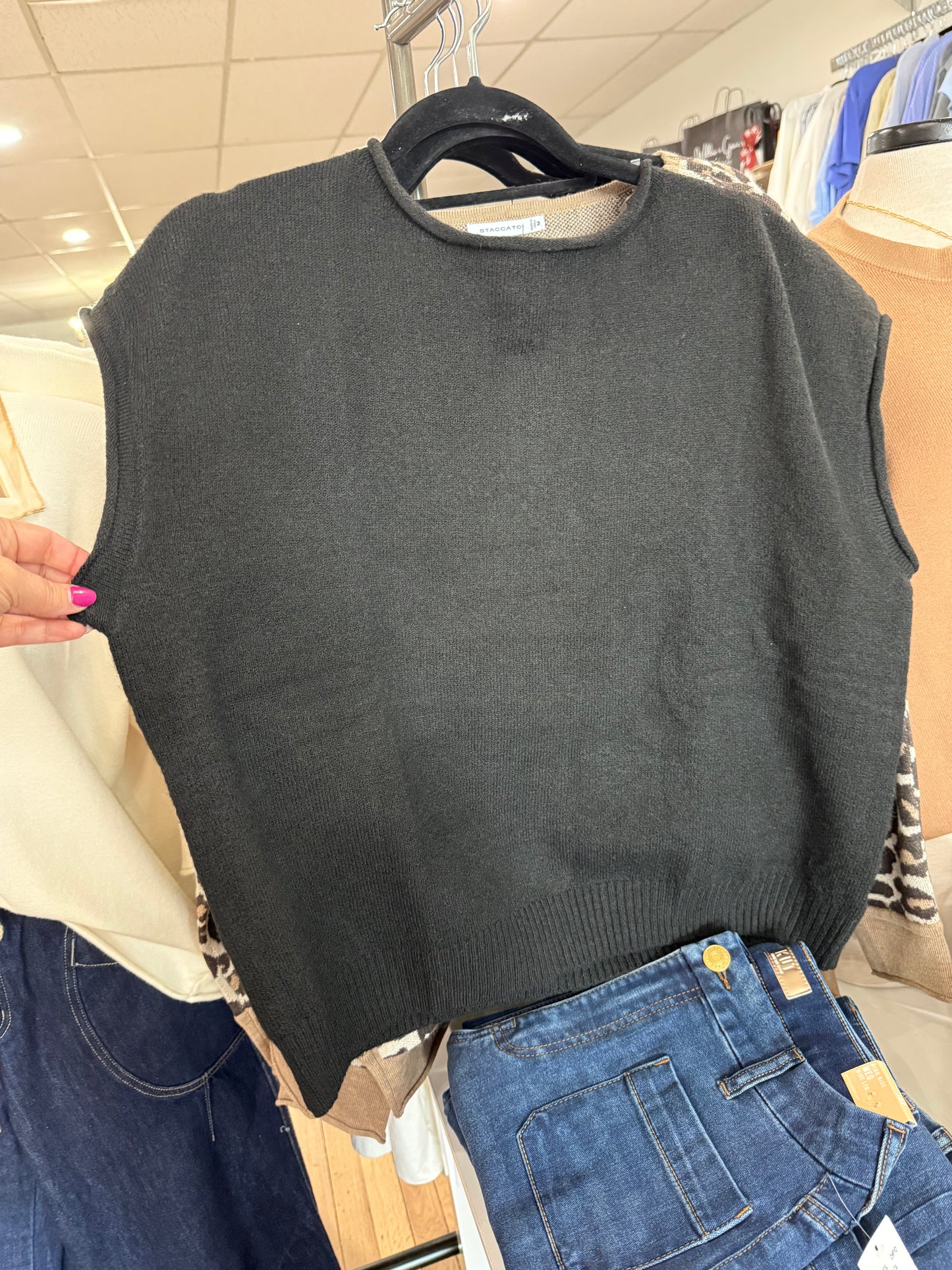 Daytime rolled sweater top (2 colors)