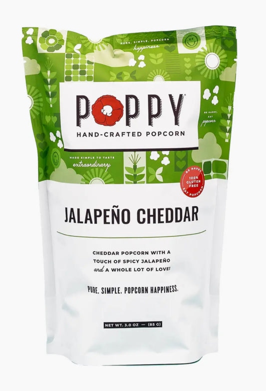Poppy Jalapeño Cheddar Popcorn