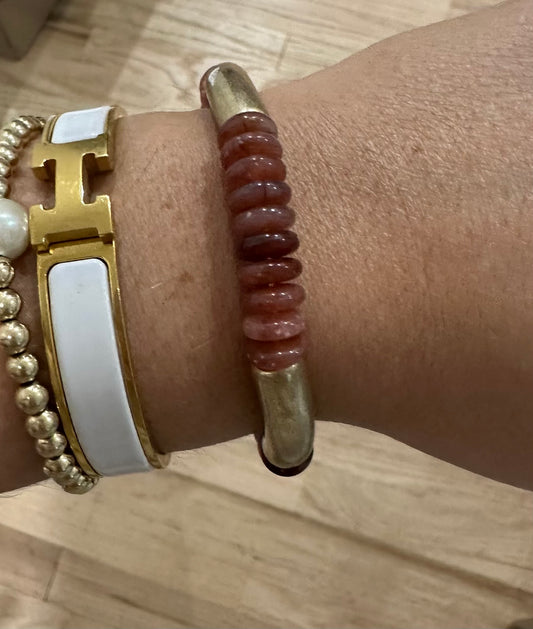 red brown bracelet