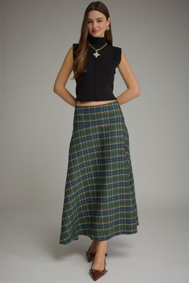 Pine Plaid Skirt Set