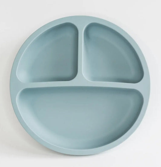 Silicone Suction Plate - Dusty Blue