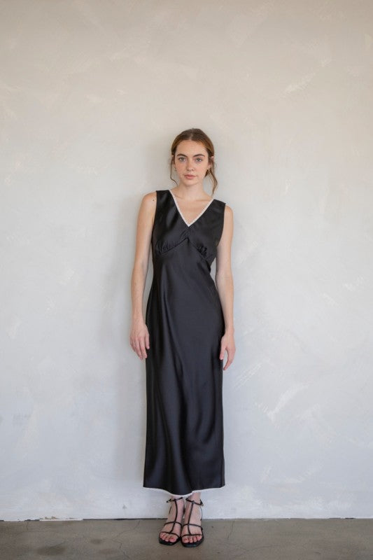 rayne satin maxi dress