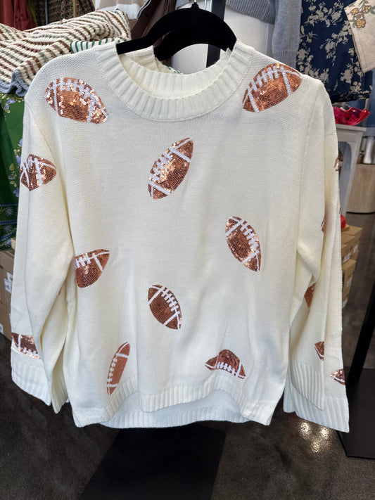 Rose Gold Football Sweater