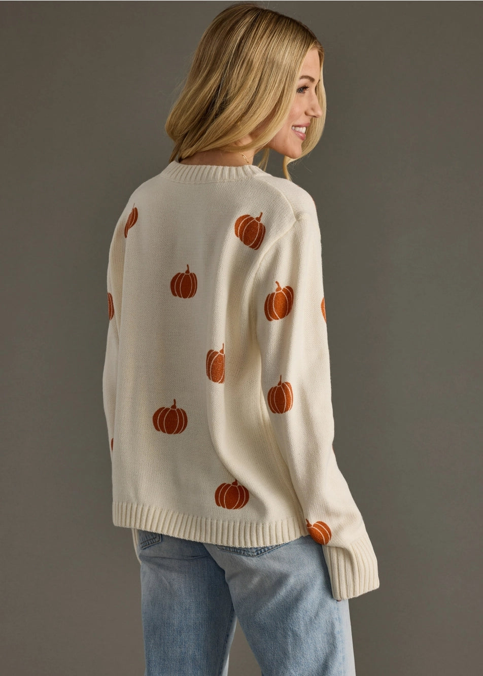 Cream pumpkin sweater