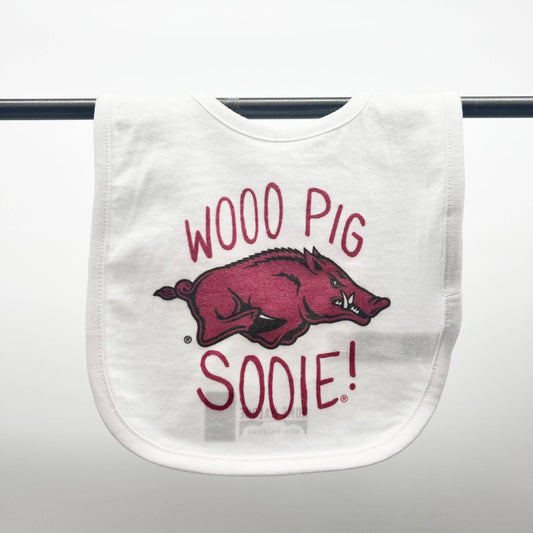 Arkansas Razorbacks Baby Bib Woo Pig Sooie