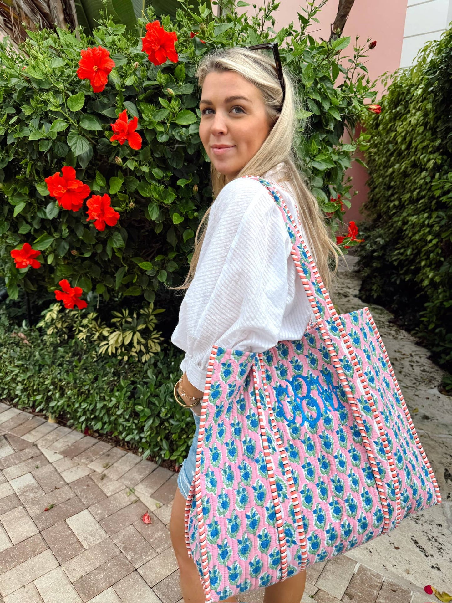 Quilted Block - Print Tote Bag