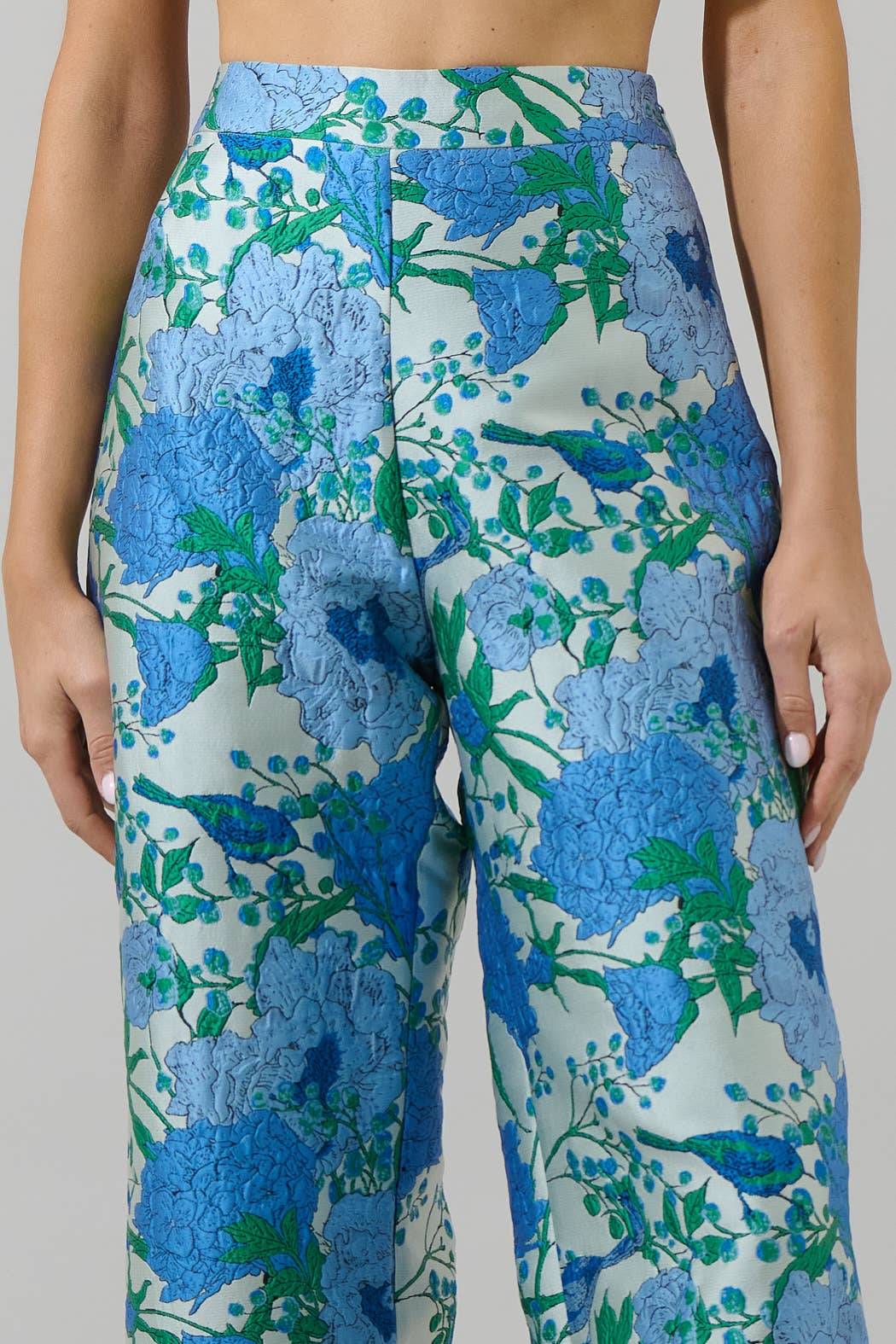 Willa Floral Bern Jacquard Wide Leg Pants