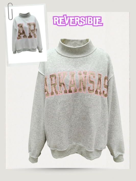 ARKANSAS CAMO mock neck sweatshirt