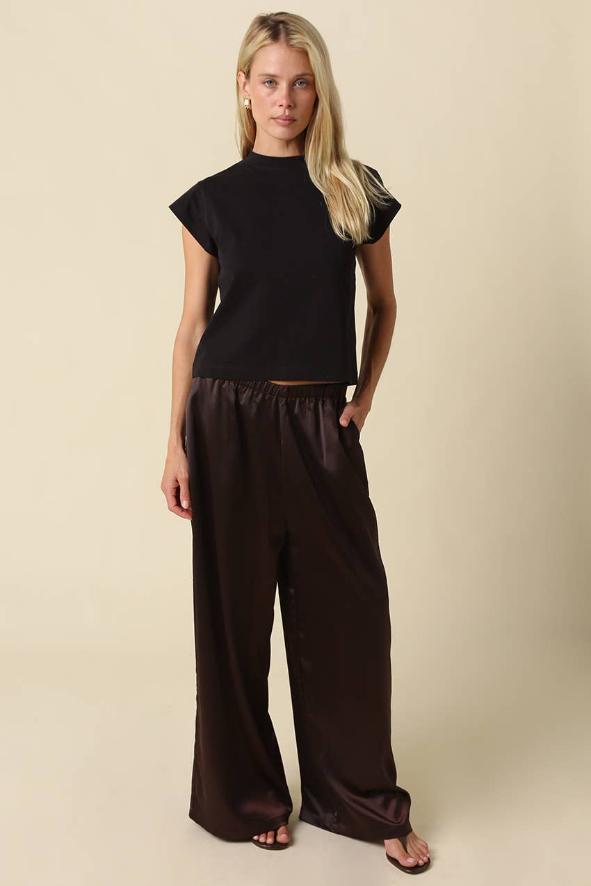 Valerie Cap Sleeve Crop Tee