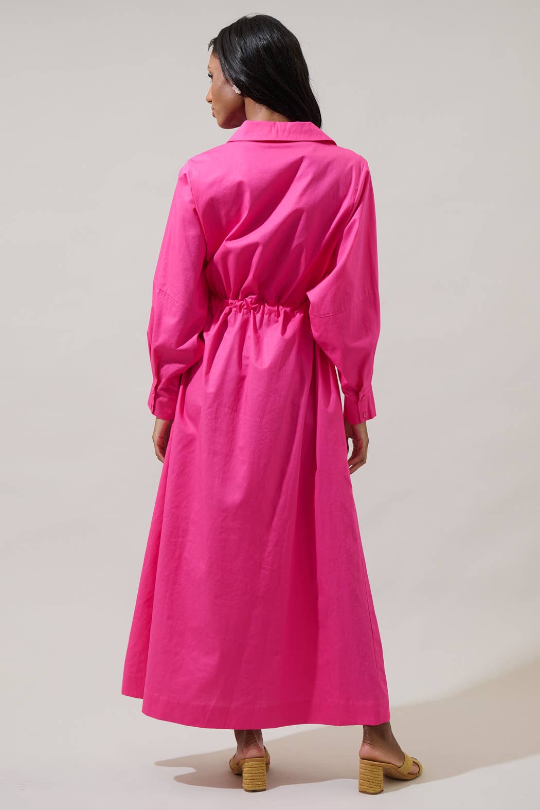Faiza Dolman Sleeve Poplin Maxi Dress