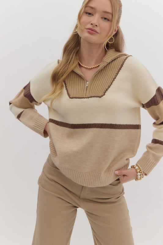 Mocha stripe sweater