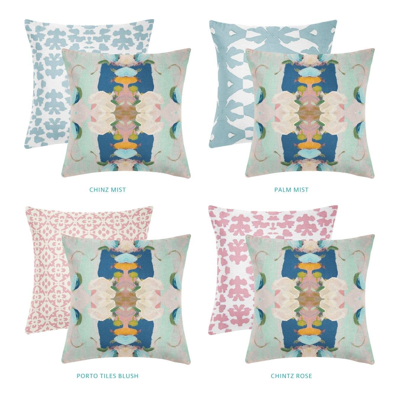 Monet’s Garden Navy Decorative Pillow