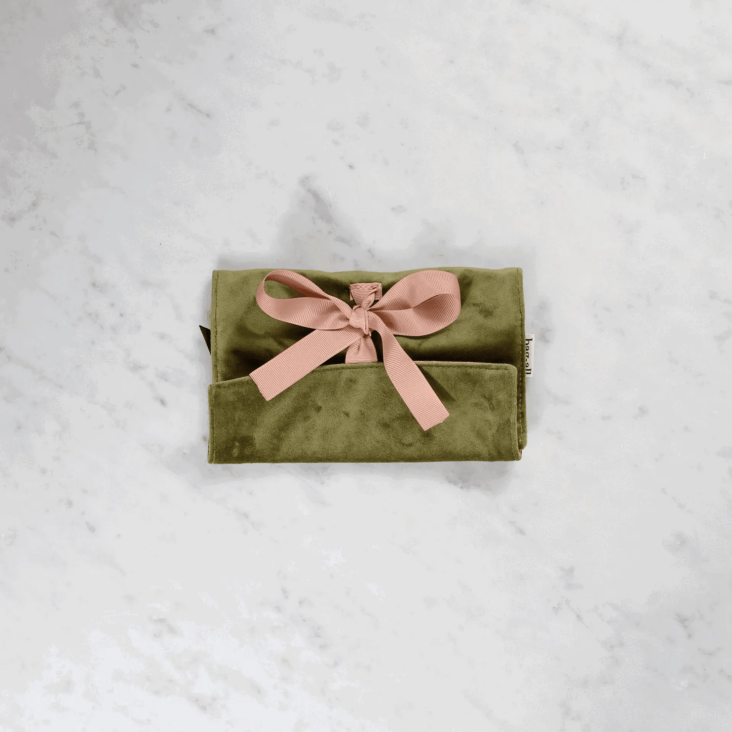 Couture Jewelry Roll, Medium, Green Velvet