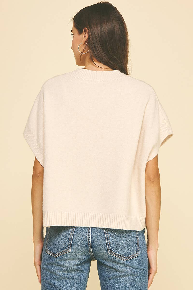 DROPPED SHOULDER SWEATER TOP