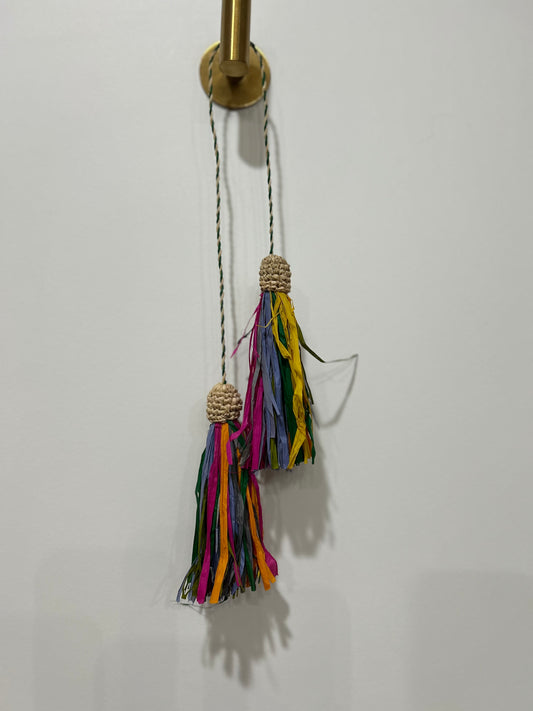 Raffia Bag Charm - multi