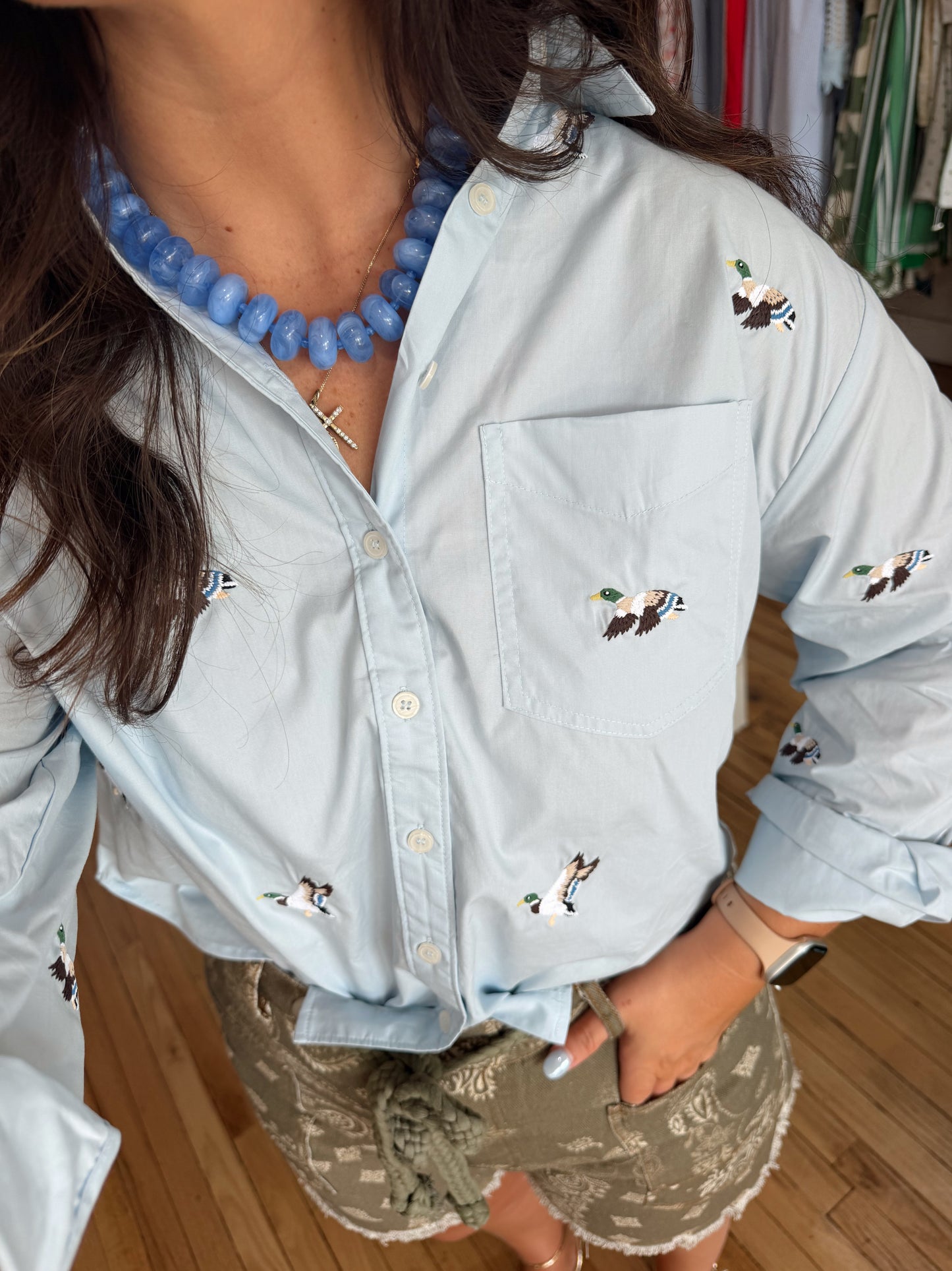 Duck Sky Button Down